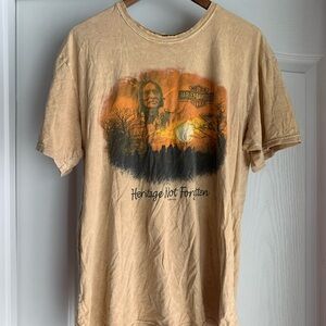 Thrashed Harley-Davidson Tan Graphic T-Shirt